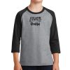 Youth Core Blend 3/4 Sleeve Raglan Tee Thumbnail