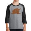 Youth Core Blend 3/4 Sleeve Raglan Tee Thumbnail