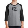 Youth Core Blend 3/4 Sleeve Raglan Tee Thumbnail