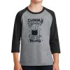 Youth Core Blend 3/4 Sleeve Raglan Tee Thumbnail