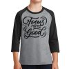 Youth Core Blend 3/4 Sleeve Raglan Tee Thumbnail