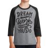 Youth Core Blend 3/4 Sleeve Raglan Tee Thumbnail