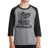 Youth Core Blend 3/4 Sleeve Raglan Tee Thumbnail