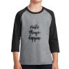 Youth Core Blend 3/4 Sleeve Raglan Tee Thumbnail