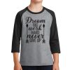 Youth Core Blend 3/4 Sleeve Raglan Tee Thumbnail