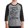 Youth Core Blend 3/4 Sleeve Raglan Tee Thumbnail