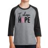 Youth Core Blend 3/4 Sleeve Raglan Tee Thumbnail