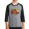 Youth Core Blend 3/4 Sleeve Raglan Tee Thumbnail